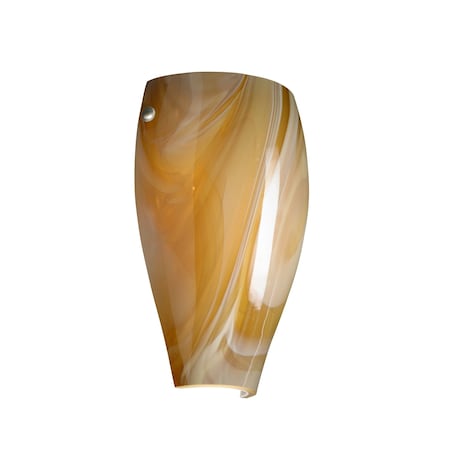 Besa Lighting Chelsea Wall Sconce, Honey, Polished Nickel Cap Finish, 1x8W LED 7043HN-LED-PN